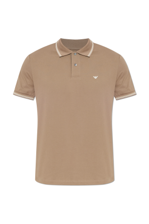 Brown Polo with logo Emporio Armani - Vitkac France